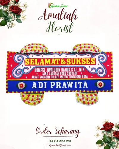 Karangan Bunga Ucapan Selamat di Hilimbawodesolo